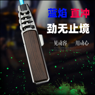 防风雪茄点火器点艾灸烧烤香专用高温焊枪直冲可充气喷火枪打火机