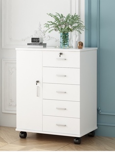 办公文件柜资料柜带锁收纳柜储物柜木质落地柜打印机带抽屉单门柜