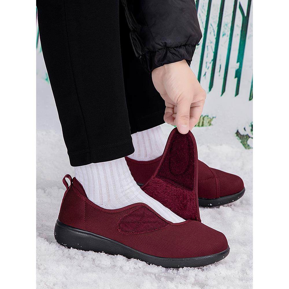 张凯丽宽松老人棉鞋女加绒保暖妈妈鞋宽头拇外翻大脚骨脚肿健步鞋,女鞋,棉鞋,淘宝优惠券,粉丝福利购,淘宝优惠卷