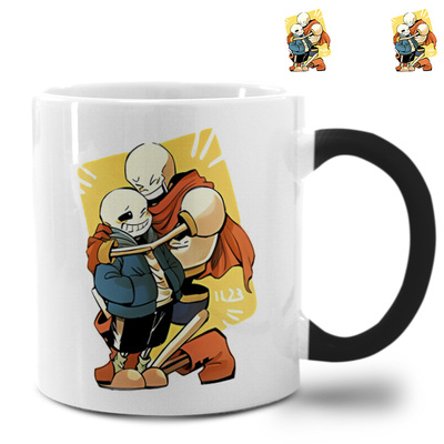 ins传说之下游侠undertale变色杯结婚纪念泡茶礼盒马克杯陶瓷水杯