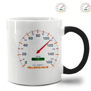 设计汽车速度表老司机精梳变色杯喝茶轻奢中国风马克杯子陶瓷水杯