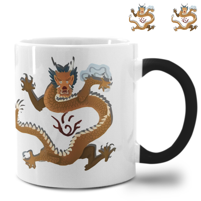 中国风国潮龙吉祥如意龙腾盛世变色杯咖啡动漫2025马克杯陶瓷水杯