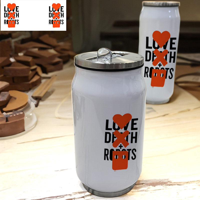 爱死亡和机器人 三个robots美剧Netflix网飞户外304不锈钢保温杯