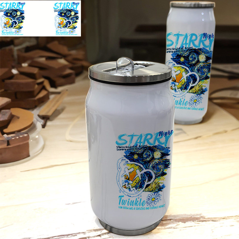 梵高星空温度结婚纪念礼盒儿童骑行周年纪念可乐304不锈钢保温杯,餐饮具,保冷/保温杯,淘宝优惠券,粉丝福利购,淘宝优惠卷