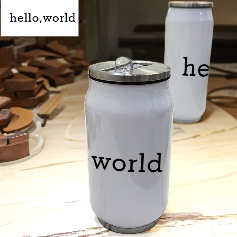 程序猿员编程 hello world IT码农极客周年纪念304不锈钢保温杯子