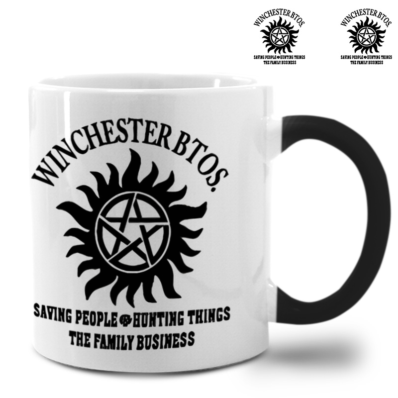 凶鬼恶灵Supernatural邪恶力量山姆迪恩变色杯咖啡马克杯陶瓷水杯