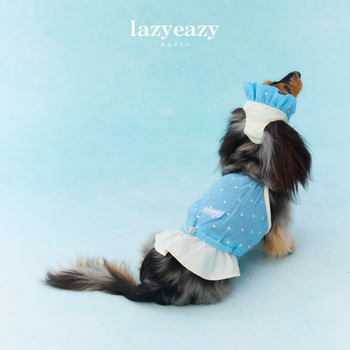 Lazyeazy宠物狗狗衣服波点拼接泡泡裙套装凉感轻薄夏新款中小型犬