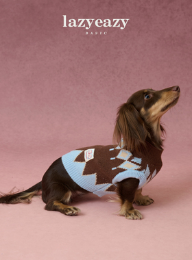 Lazyeazy宠物狗狗衣服费尔岛毛衣春季保暖舒适节日中小型犬衣服