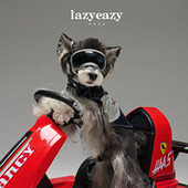 Lazyeazy宠物狗狗衣服赛车风刺绣皮背心春季 保暖加棉防寒中小型犬