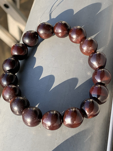 泛红色无患子手串天然飘红色木患子手持佛珠近正圆菩提子文玩手链