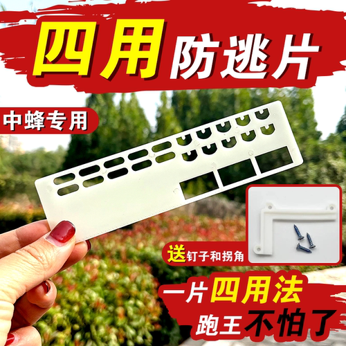 蜜蜂防逃片中蜂防逃王片蜂箱巢门防逃片防盗防逃框多功能防逃器 - 封面