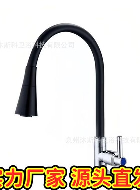 黑色万向管锌合金角式单水龙头 彩色4分角式厨房万向单冷龙头fj38