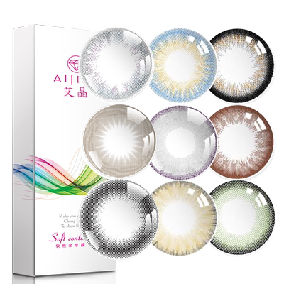 小鹿眼灰色美瞳正品官方旗舰店半年抛小大直径自然款黑色年抛JLB