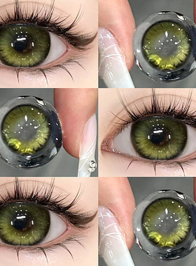 绿色美瞳半年抛大直径年抛混血女彩色隐形眼镜正品官网旗舰店JLB