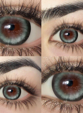 特价】绿色混血美瞳半年抛大小直径近视隐形眼镜学生正品官网EJL