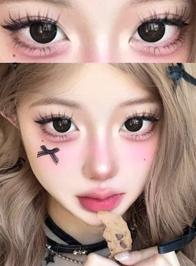 黑色美瞳大美目半年抛大直径纯欲百搭自然隐形眼镜敏感眼正品EJL
