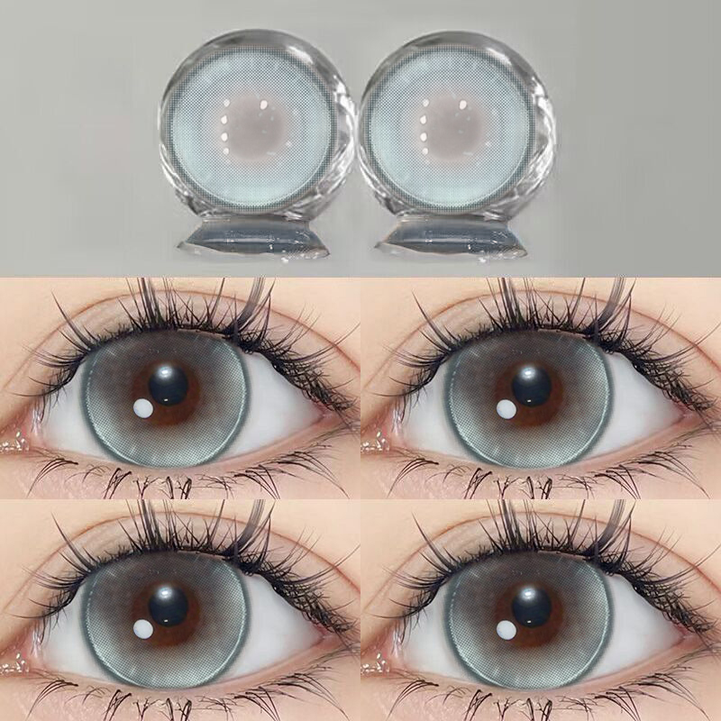 2片装】水润卷新菜菜绿美瞳不伤眼睛半年抛学生隐形眼镜正品EJL