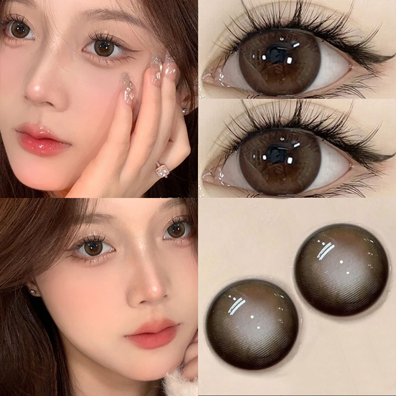 冰点朗姆美瞳半年抛大直径2022年新款正品官网灰咖色隐形眼镜EJL