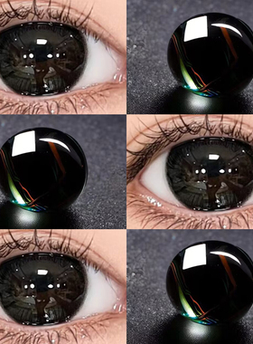 咕咕黑色美瞳半年抛小直径隐形眼镜纯欲自然妈生素颜学生正品EJL