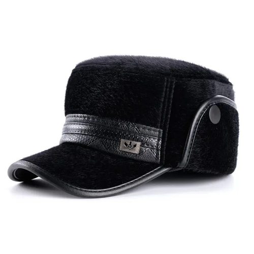 中老年男士帽子冬季护耳鸭舌帽老年人秋冬加厚保暖棒球帽休闲百搭