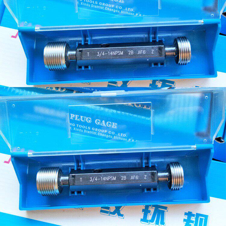 成量川牌塞规美标圆柱直管3/4-14NPSM螺纹量规美制止通规螺纹塞规