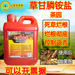 国标草甘膦铵盐恒丰锄大地非耕地荒地果园行间除草剂烂根效果好