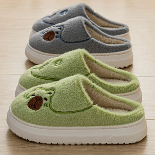 秋冬季居家保暖情侣户外棉拖鞋