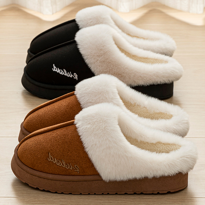 秋冬季居家保暖厚软底外穿棉拖鞋