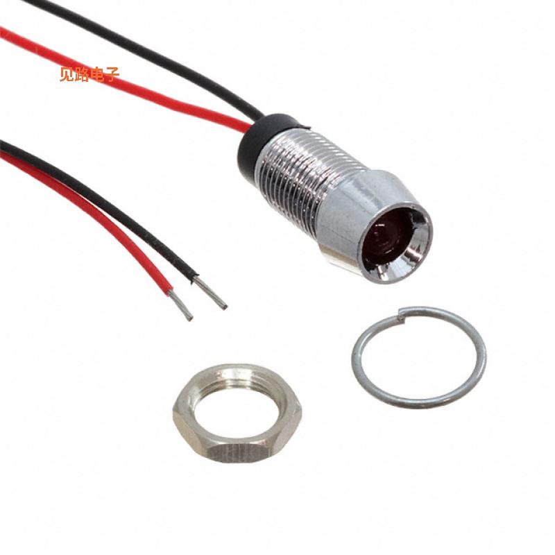 FL1M-8CW-4-R12V-正品[LED RED 8MM NUT 12VDC STKLED