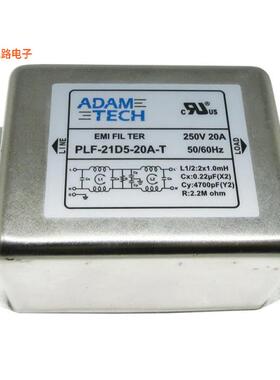 PLF-21D5-20A-T -原装[LINE FILTER 115V/250VAC 20A CHAS单相