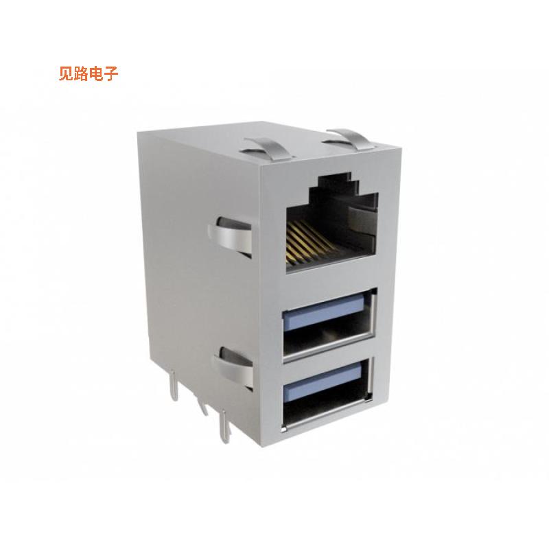 RJE361883201 -[全新STACKED, RJ OVER TWO USB TYPE A,]