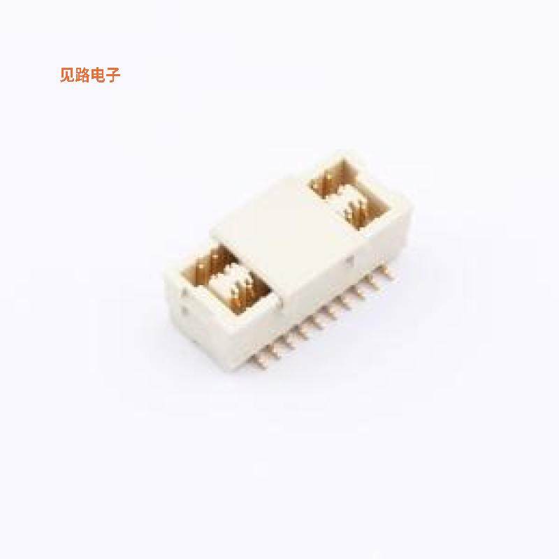 WB100B4L-201C-001 -[SHLD-2*10P立贴镀金SMD,P=1mm线对板针座