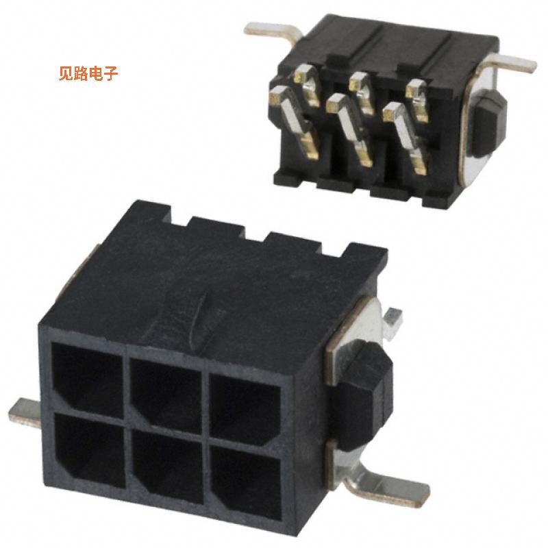 3-794629-6 -原装[CONN HEADER SMD R/A 6POS 3MM接头