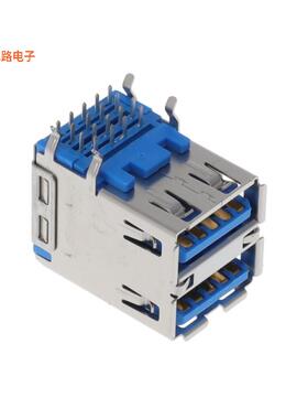 KUSBX-AS2N9-1-BL30 -[全新CONN RCPT STACKED USB TYPE A R/A]