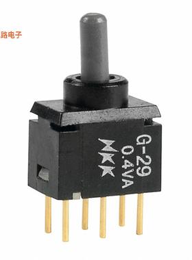 G29AP -原装[SWITCH TOGGLE DPDT 0.4VA 28V通孔