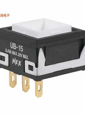 UB15KKG01N -原装[SWITCH PUSH SPDT 0.4VA 28V面板安装，卡入式