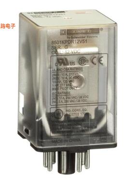8501KPDR12V51 -原装[PLUG IN RELAY, TYPE KP, TUBULAR,可插
