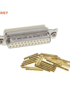 M24308/2-344P -原装[CONN D-SUB RCPT 25P PNL MT CRIMPD-Sub