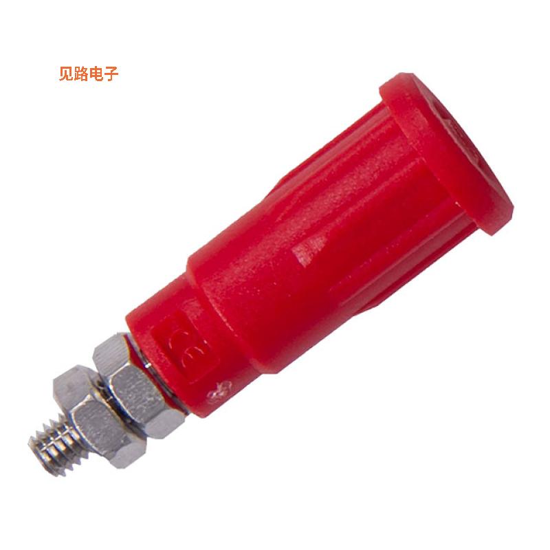 CT3080-2 -原装[JACK SAFETY 2MM STUD PUSHIN RED尖头插头