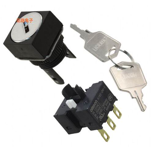 A165K-A2ML-1 -[全新SWITCH KEYLOCK 2POS SPDT 5A 125V]