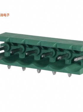 1759059 -[全新插拔式接线 间距5mm 1x6Pin 弯插 镀锡 开口]