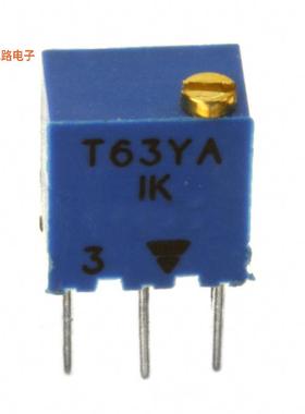 T63YA102KT20 -原装[TRIMMER 1K OHM 0.25W PC PIN TOP1 kOhms