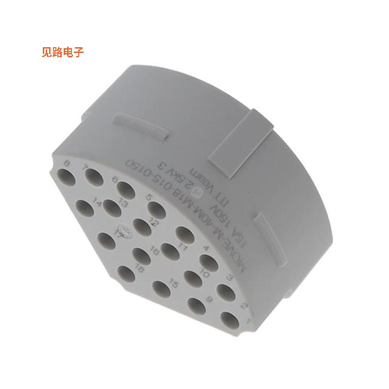 MOVE-M-40M-M18-015-0150 -原装[MODULE 18-POLE MALE插头外壳