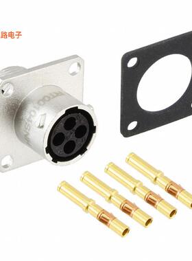 RT00104SNH-K -[全新CONN RCPT FMALE 4POS GOLD CRIMP]