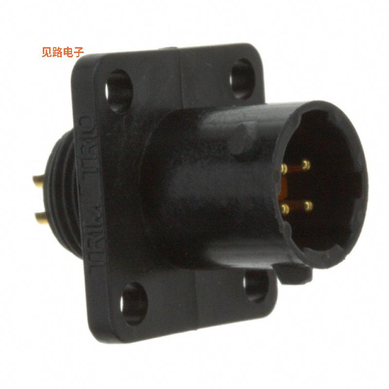 UTS08E4P -原装[CONN RCPT MALE 4P GOLD SLDR CUP插座，公形引脚