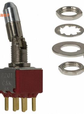 7201K2CBE -原装[SWITCH TOGGLE DPDT 0.4VA 20V面板安装