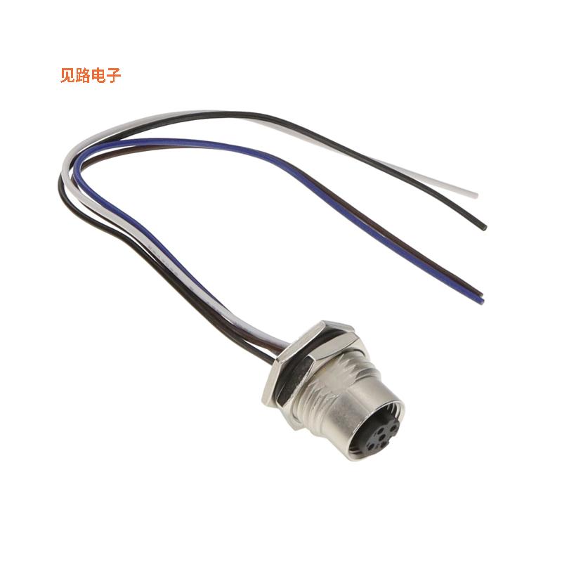 M12D-04PFFC-SF8C15 -[全新CONN RCPT FMAL 4P WIR LEAD 0.49']