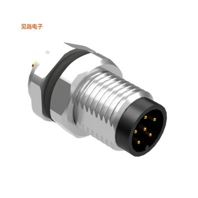 54-00324 -原装[M8 A-CODE 6POS PLUG PANEL MOUNT插头，公引脚