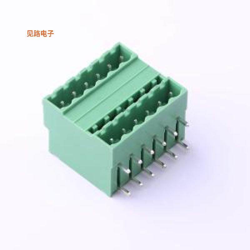 KF2EDGRH-5.0-2*6P -[原装插拔式接线弯插,P=5mm