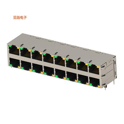 2496681-1 -[全新RJ45 W/MAGNET 2X8 1G  PLATING]